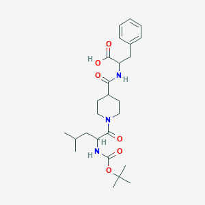 molecular formula C26H39N3O6 B12306539 N-({1-[N-(tert-butoxycarbonyl)leucyl]piperidin-4-yl}carbonyl)phenylalanine 