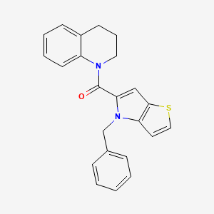 molecular formula C23H20N2OS B1230654 3,4-dihydro-2H-quinolin-1-yl-[4-(phenylmethyl)-5-thieno[3,2-b]pyrrolyl]methanone 