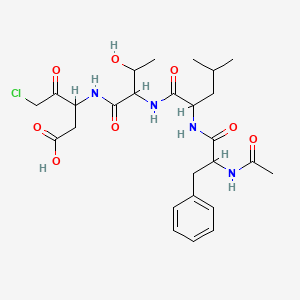 5-Chloro-3-{2-[2-(2-acetamido-3-phenylpropanamido)-4-methylpentanamido]-3-hydroxybutanamido}-4-oxopentanoic acid