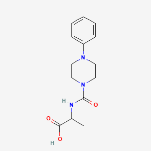 2-[(4-phenylpiperazine-1-carbonyl)amino]propanoic acid