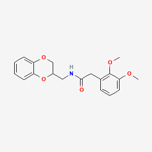 molecular formula C19H21NO5 B1230656 N-(2,3-dihydro-1,4-benzodioxin-3-ylmethyl)-2-(2,3-dimethoxyphenyl)acetamide 