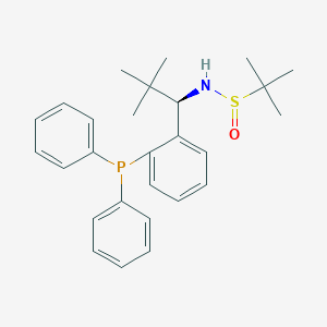 (R)-N-((R)-1-(2-(Diphenylphosphaneyl)phenyl)-2,2-dimethylpropyl)-2-methylpropane-2-sulfinamide