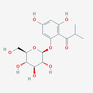 1-Propanone, 1-[2-(beta-D-glucopyranosyloxy)-4,6-dihydroxyphenyl]-2-methyl-