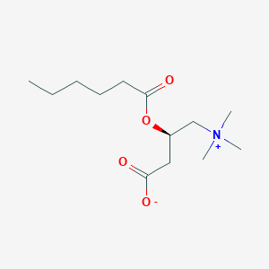 molecular formula C13H25NO4 B1230659 L-己酰肉碱 CAS No. 22671-29-0