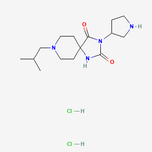 8-Isobutyl-3-(pyrrolidin-3-yl)-1,3,8-triazaspiro[4.5]decane-2,4-dione dihydrochloride