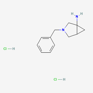 molecular formula C12H18Cl2N2 B12306610 rac-(1R,5S)-3-benzyl-3-azabicyclo[3.1.0]hexan-1-amine dihydrochloride, cis 