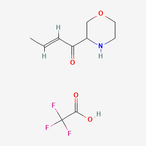 1-(Morpholin-3-yl)but-2-en-1-one trifluoroacetic acid