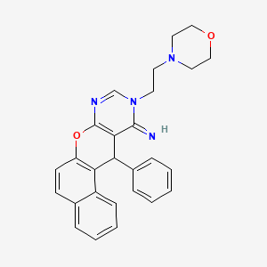 10-[2-(morpholin-4-yl)ethyl]-12-phenyl-10,12-dihydro-11H-benzo[5,6]chromeno[2,3-d]pyrimidin-11-imine