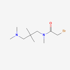 molecular formula C10H21BrN2O B12306639 2-bromo-N-[3-(dimethylamino)-2,2-dimethylpropyl]-N-methylacetamide 