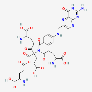 2-amino-6-[(4-amino-4-carboxybutanoyl)-[4-[(2-amino-4-oxo-3H-pteridin-6-yl)methylamino]benzoyl]amino]-6-(4-amino-4-carboxybutanoyl)oxycarbonyl-5-oxononanedioic acid