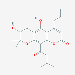 molecular formula C22H28O6 B12306697 Pyranomammea C CAS No. 30390-05-7