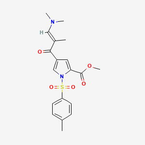 molecular formula C19H22N2O5S B12306704 Methyl 4-(3-(dimethylamino)-2-methylacryloyl)-1-tosyl-1H-pyrrole-2-carboxylate 