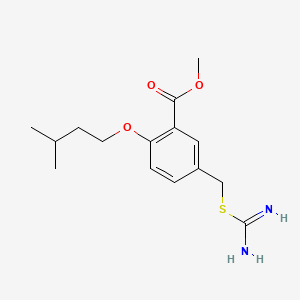 molecular formula C15H22N2O3S B1230673 5-[(氨甲酰硫代)甲基]-2-(3-甲基丁氧基)苯甲酸甲酯 