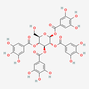 molecular formula C34H28O22 B12306734 [(2R,3R,4S,5R,6S)-2-(hydroxymethyl)-4,5,6-tris[(3,4,5-trihydroxybenzoyl)oxy]oxan-3-yl] 3,4,5-trihydroxybenzoate CAS No. 262350-56-1