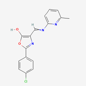 2-(4-Chlorophenyl)-4-[(6-methyl-2-pyridinyl)aminomethylene]-5-oxo-2-oxazoline