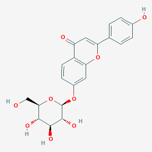 molecular formula C21H20O9 B12306760 4H-1-Benzopyran-4-one, 7-(beta-D-glucopyranosyloxy)-2-(4-hydroxyphenyl)- CAS No. 20633-86-7