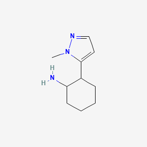 molecular formula C10H17N3 B12306767 2-(1-Methyl-1h-pyrazol-5-yl)cyclohexan-1-amine 