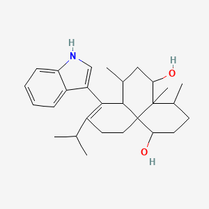 8-(1H-indol-3-yl)-4,4a,7-trimethyl-9-propan-2-yl-1,2,3,4,5,6,7,7a,10,11-decahydrobenzo[d]naphthalene-1,5-diol