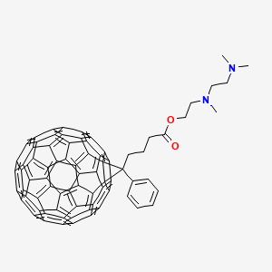 molecular formula C78H28N2O2 B12306795 3'H-Cyclopropa[1,9][5,6]fullerene-C60-Ih-3'-butanoic acid-3'-phenyl-2-[[2-(dimethylamino)ethyl]methy 