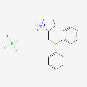 molecular formula C17H21BF4NP B12306797 2-[(Diphenylphosphanyl)methyl]pyrrolidin-1-ium tetrafluoroborate 