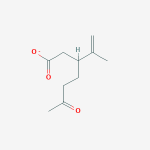 molecular formula C10H15O3- B1230680 3-Isopropenyl-6-oxoheptanoate 