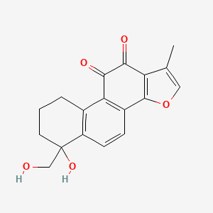 molecular formula C18H16O5 B12306818 6-hydroxy-6-(hydroxymethyl)-1-methyl-8,9-dihydro-7H-naphtho[1,2-g][1]benzofuran-10,11-dione 