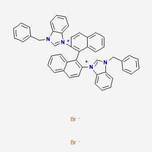 molecular formula C48H36Br2N4 B12306825 3,3'-(1R)-[1,1'-Binaphthalene]-2,2'-diylbis[1-benzyl-1h-benzimidazolium] bromide 