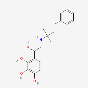 N-(1,1-Dimethyl-3-phenylpropyl)-2-hydroxy-2-(3,4-dihydroxy-2-methoxyphenyl)ethylamine