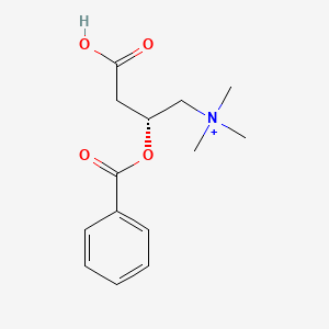 molecular formula C14H20NO4+ B1230687 [(2R)-2-benzoyloxy-3-carboxypropyl]-trimethylazanium 