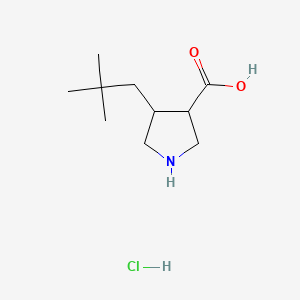 rac-(3R,4R)-4-(2,2-dimethylpropyl)pyrrolidine-3-carboxylic acid hydrochloride, trans