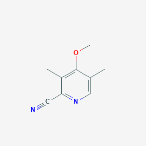 molecular formula C9H10N2O B123069 2-吡啶甲腈，4-甲氧基-3,5-二甲基- CAS No. 104916-41-8