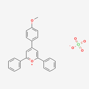 molecular formula C24H19ClO6 B12306942 4-(4-Methoxyphenyl)-2,6-diphenylpyrylium perchlorate 