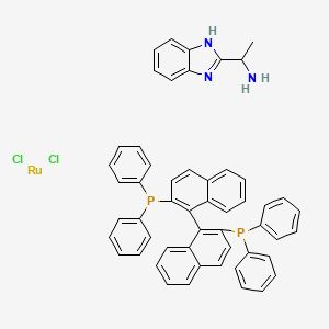 molecular formula C53H43Cl2N3P2Ru B12306963 Dichloro[(S)-(-)-2,2'-bis(diphenylphosphino)-1,1'-binaphthyl][(S)-(-)-2-(alpha-methylmethanamine)-1H-benzimidazole]ruthenium(II) 