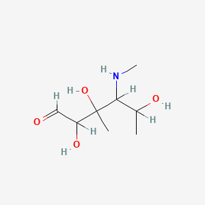 molecular formula C8H17NO4 B1230699 4,6-Dideoxy-3-C-methyl-4-(methylamino)mannose CAS No. 35665-47-5