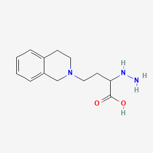 molecular formula C13H19N3O2 B1230700 4-(3,4-dihydro-1H-isoquinolin-2-yl)-2-hydrazinylbutanoic acid CAS No. 58489-32-0