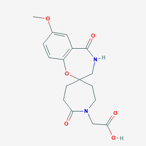 2-(7'-methoxy-5',7-dioxo-4',5'-dihydro-3'H-spiro[azepane-4,2'-benzo[f][1,4]oxazepin]-1-yl)acetic acid