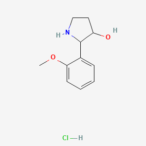 rac-(2R,3R)-2-(2-methoxyphenyl)pyrrolidin-3-ol hydrochloride, cis