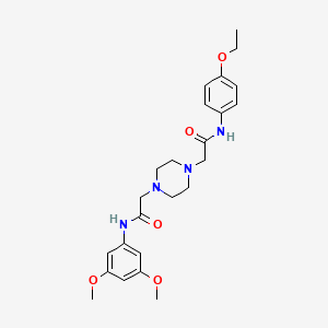 molecular formula C24H32N4O5 B1230706 2-[4-[2-(3,5-dimethoxyanilino)-2-oxoethyl]-1-piperazinyl]-N-(4-ethoxyphenyl)acetamide 