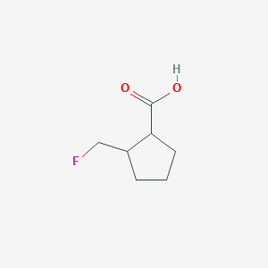 molecular formula C7H11FO2 B12307077 2-(Fluoromethyl)cyclopentane-1-carboxylic acid 