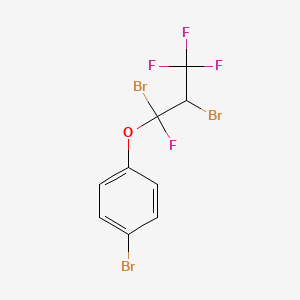 molecular formula C9H5Br3F4O B12307099 1-Bromo-4-(1,2-dibromo-1,3,3,3-tetrafluoropropoxy)benzene 