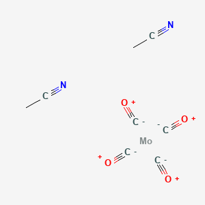 molecular formula C8H6MoN2O4 B12307135 Bis(acetonitrile)tetracarbonylmolybdenum(0) 