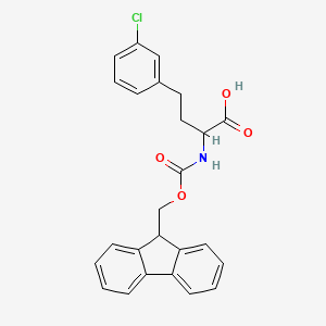 molecular formula C25H22ClNO4 B12307165 N-Fmoc-3-chloro-D-homophenylalanine 