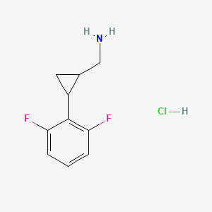 molecular formula C10H12ClF2N B12307168 [2-(2,6-Difluorophenyl)cyclopropyl]methanamine hydrochloride 