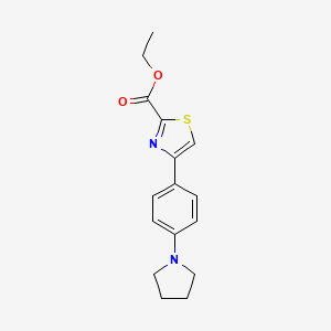 Ethyl 4-(4-(pyrrolidin-1-yl)phenyl)thiazole-2-carboxylate