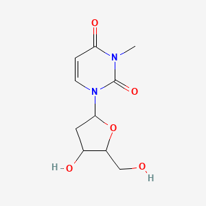 molecular formula C10H14N2O5 B12307178 1-((2R,4S,5R)-4-hydroxy-5-(hydroxymethyl)tetrahydrofuran-2-yl)-3-methylpyrimidine-2,4(1H,3H)-dione 