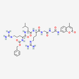 molecular formula C40H56N12O9 B12307184 Z-Arg-Leu-Arg-Gly-Gly-AMC acetate salt 