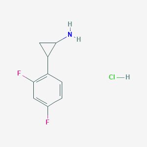 molecular formula C9H10ClF2N B12307210 2-(2,4-Difluorophenyl)cyclopropan-1-amine hydrochloride 