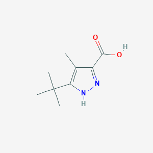 molecular formula C9H14N2O2 B12307263 5-(tert-Butyl)-4-methyl-1H-pyrazole-3-carboxylic acid 