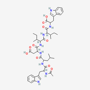 molecular formula C46H62N8O10 B12307283 Acetyl-(D-Trp16)-Endothelin-1 (16-21) Ac-D-Trp-Leu-Asp-Ile-Ile-Trp-OH 