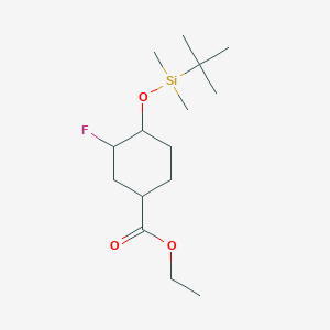 ethyl(1R,3S,4S)-4-((tert-butyldimethylsilyl)oxy)-3-fluorocyclohexane-1-carboxylate